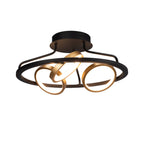 NL74549 Naegel 3 LED Ceiling Light Satin Black Gold