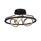 NL74549 Naegel 3 LED Ceiling Light Satin Black Gold