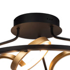 NL74549 Naegel 3 LED Ceiling Light Satin Black Gold