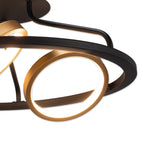 NL74549 Naegel 3 LED Ceiling Light Satin Black Gold