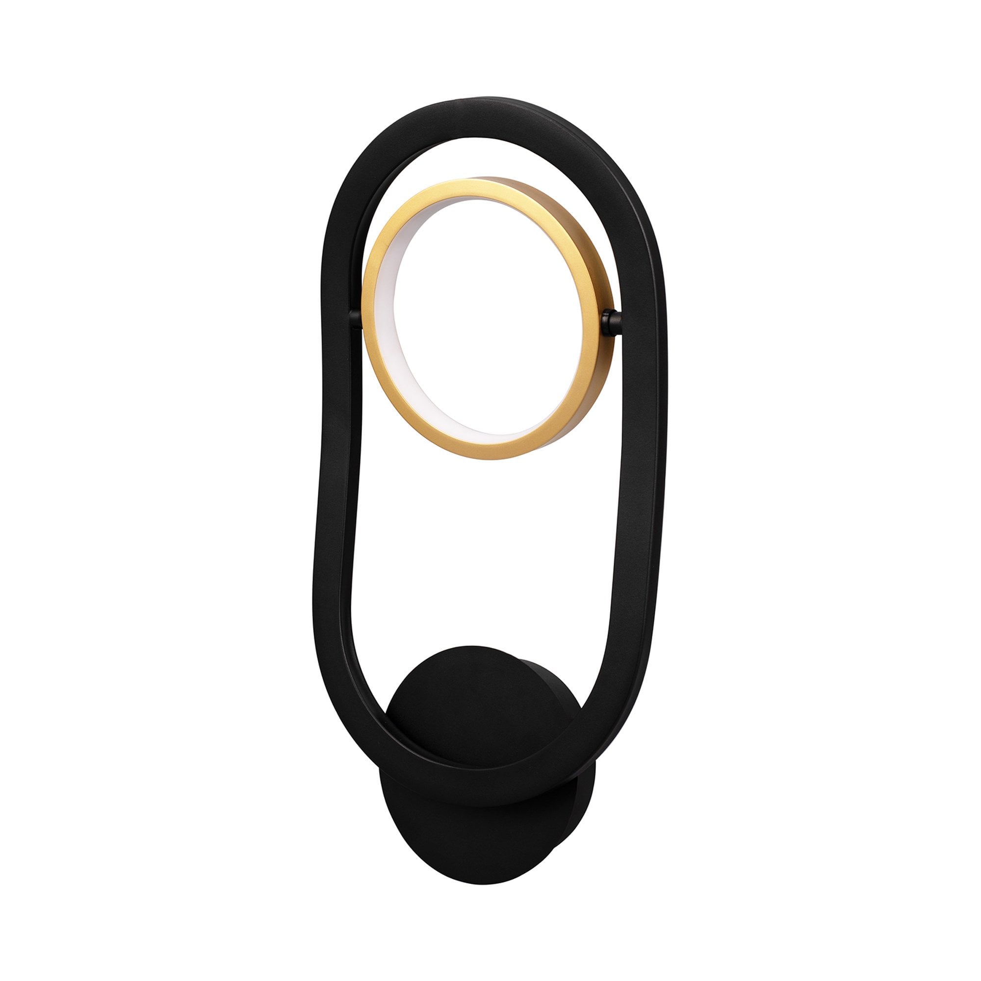 NL74559 Naegel 1 LED Wall Light Satin Black Gold