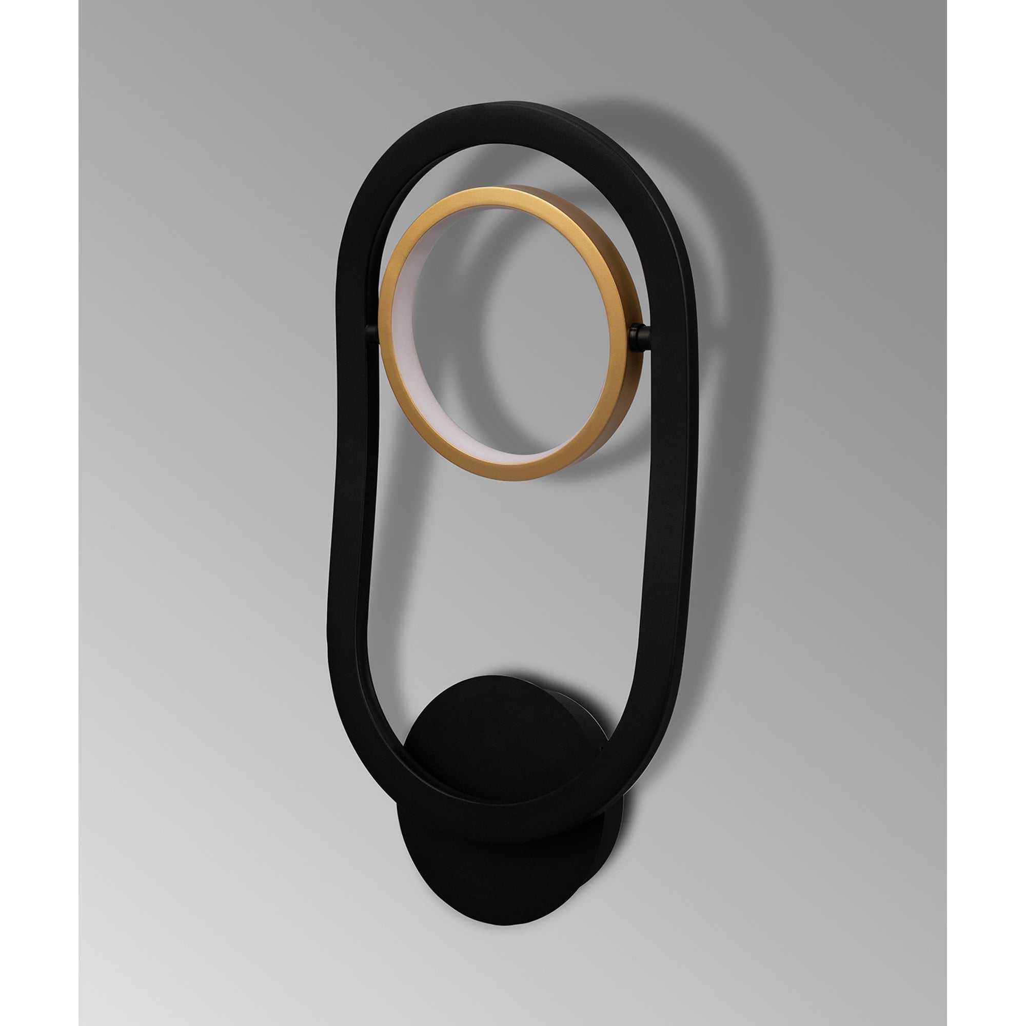 NL74559 Naegel 1 LED Wall Light Satin Black Gold