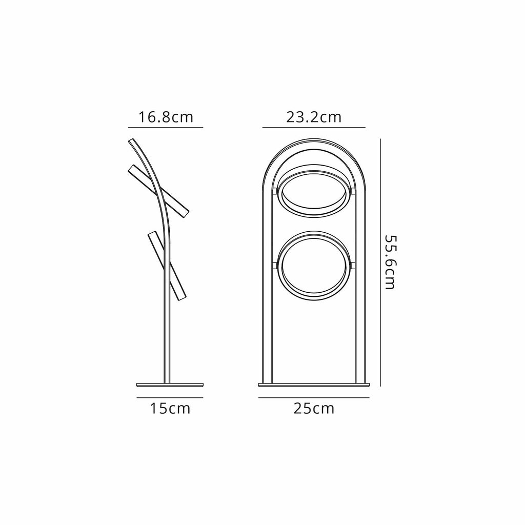 NL74569 Naegel 2 LED Table Lamp Satin Black Gold