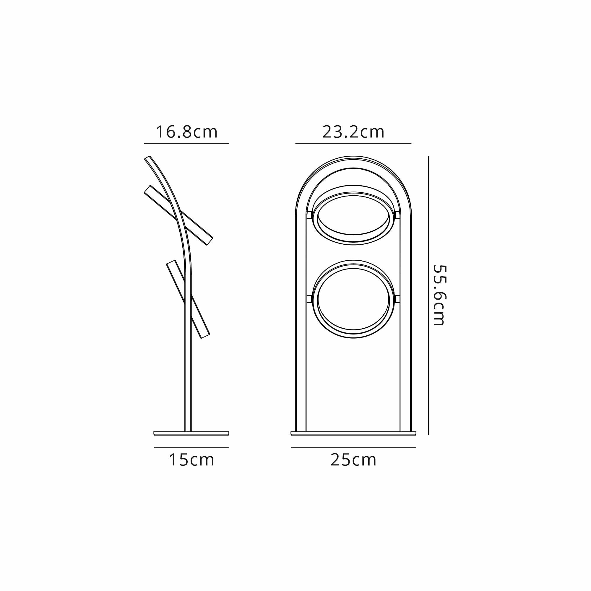 NL74569 Naegel 2 LED Table Lamp Satin Black Gold