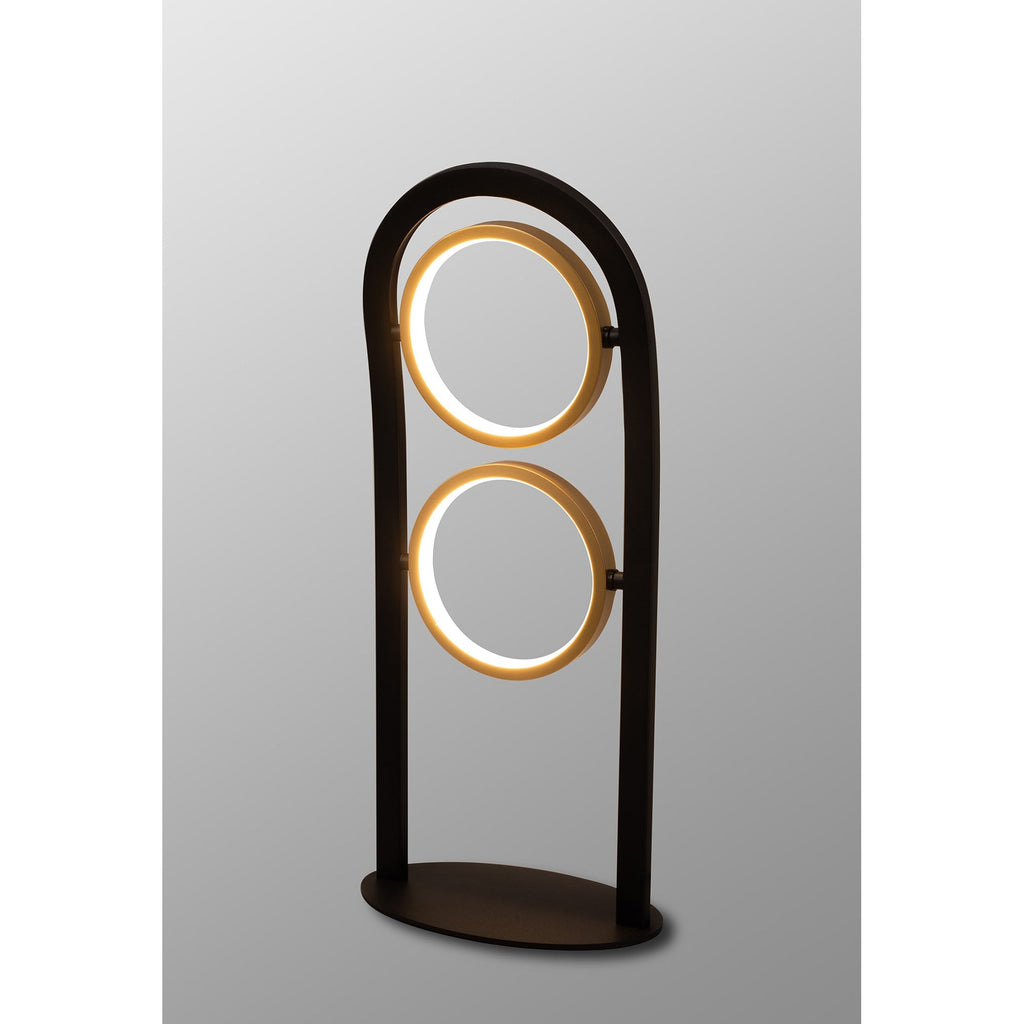 NL74569 Naegel 2 LED Table Lamp Satin Black Gold