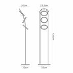 NL74579 Naegel 3 LED Floor Lamp Satin Black Gold