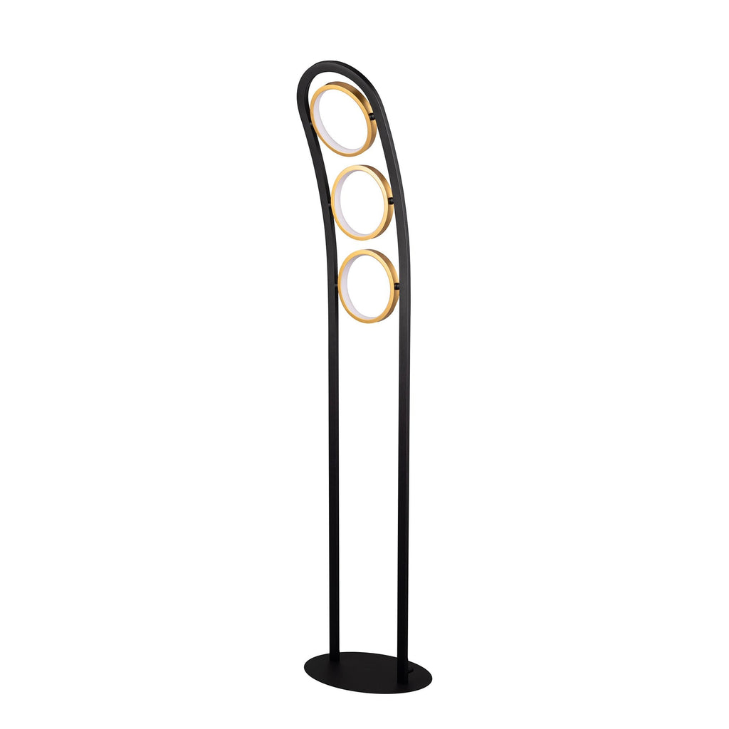 NL74579 Naegel 3 LED Floor Lamp Satin Black Gold