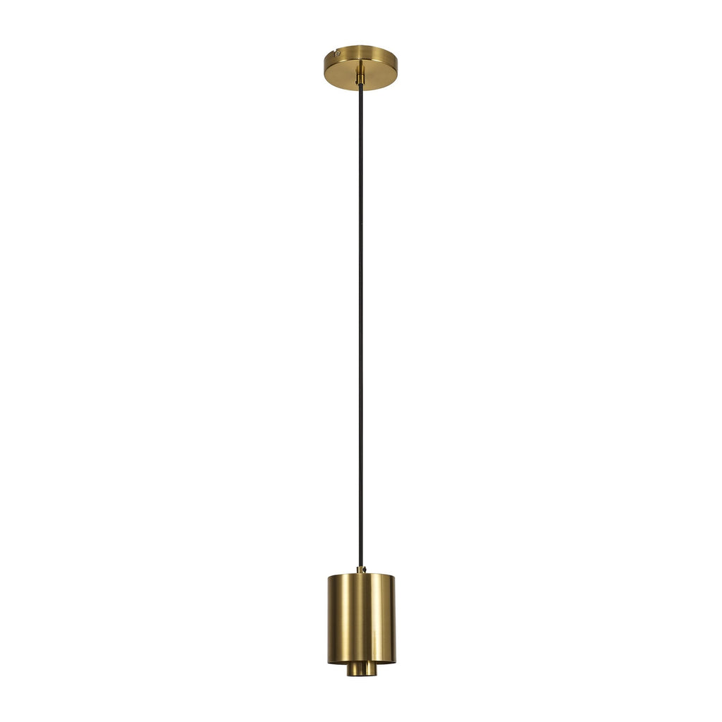 NLK09259 Olivia 1 Light Narrow Pendant Ancient Brass Green