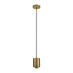 NLK09259 Olivia 1 Light Narrow Pendant Ancient Brass Green