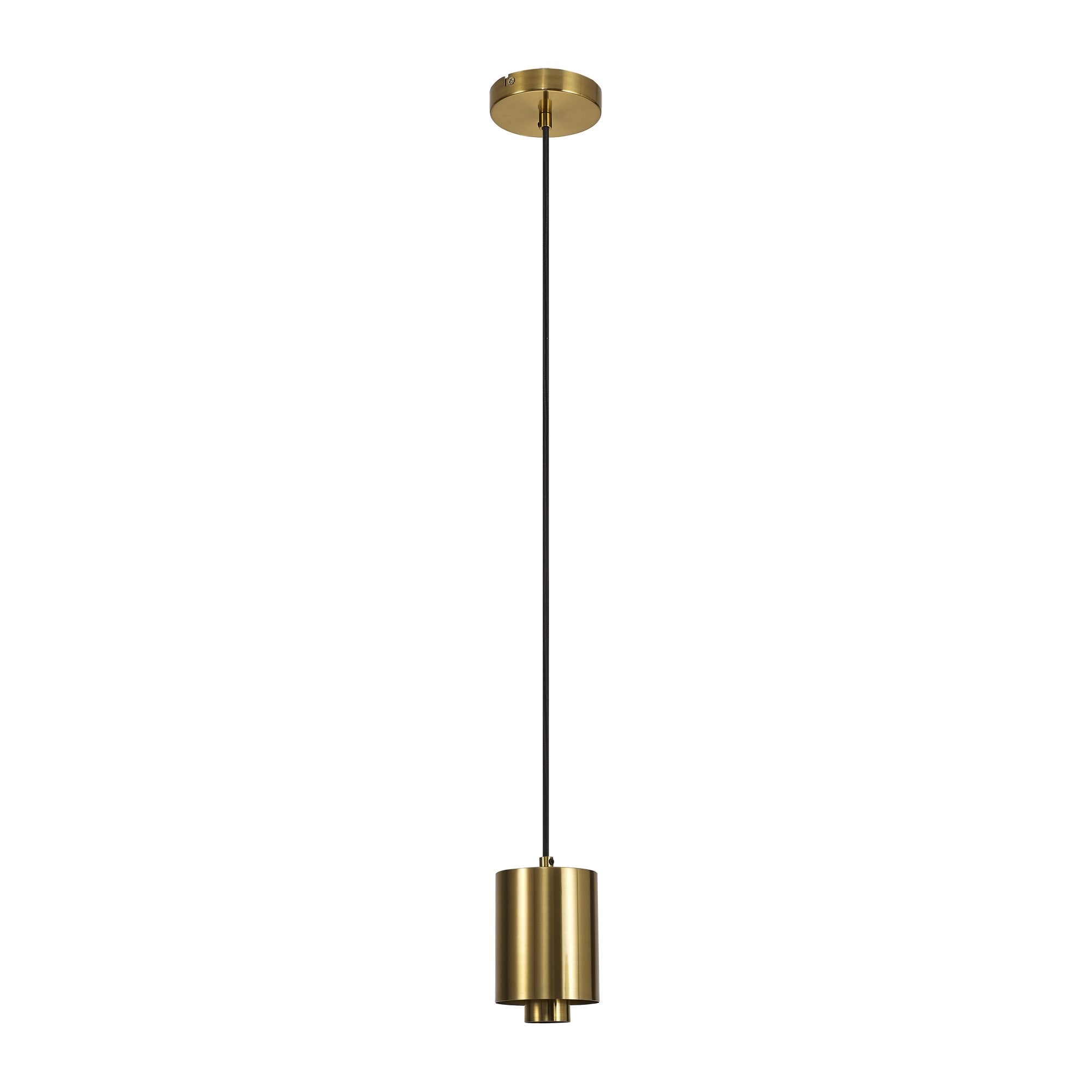 NLK09259 Olivia 1 Light Narrow Pendant Ancient Brass Green