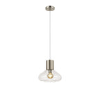 NLK09569 Olivia 1 Light Wide Pendant Satin Nickel