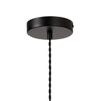 NLK09649 Olivia 1 Light Narrow Pendant Satin Black Amber