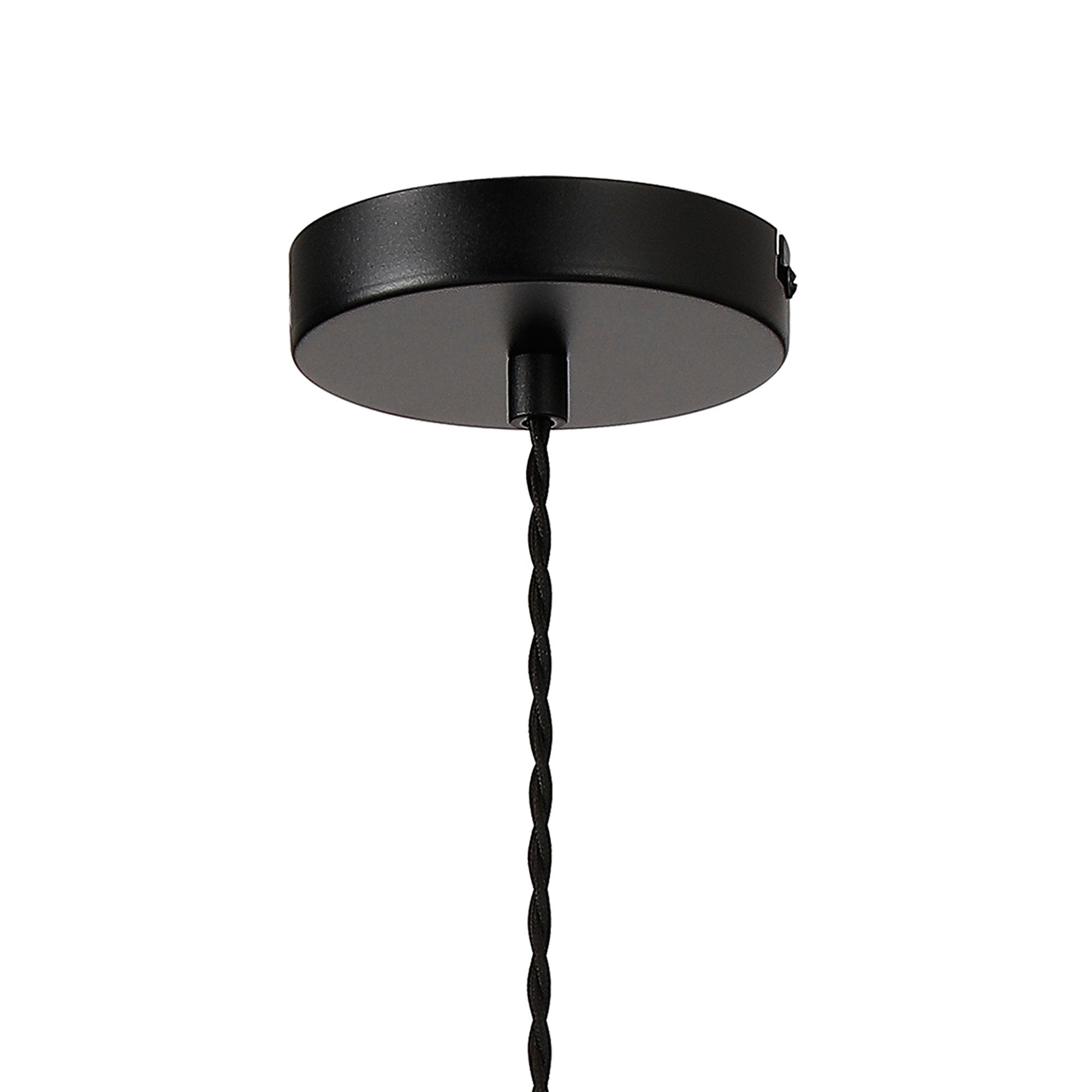 NLK09649 Olivia 1 Light Narrow Pendant Satin Black Amber
