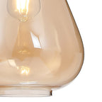 NLK09649 Olivia 1 Light Narrow Pendant Satin Black Amber