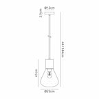 NLK09729 Olivia 1 Light Narrow Pendant Satin Black Smoke