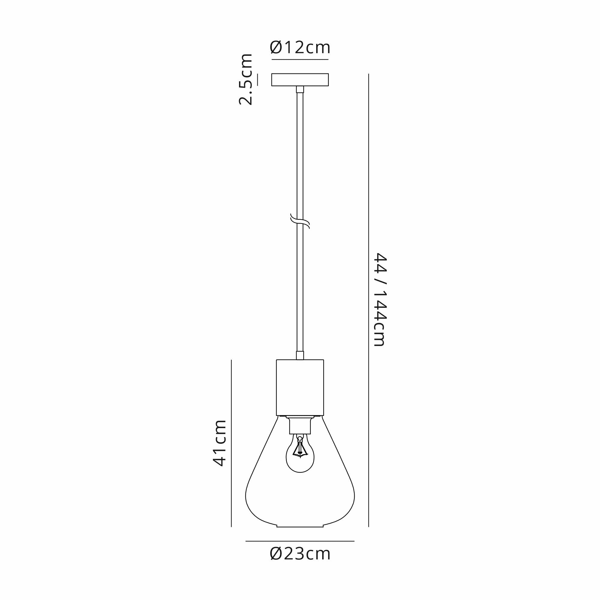 NLK09729 Olivia 1 Light Narrow Pendant Satin Black Smoke