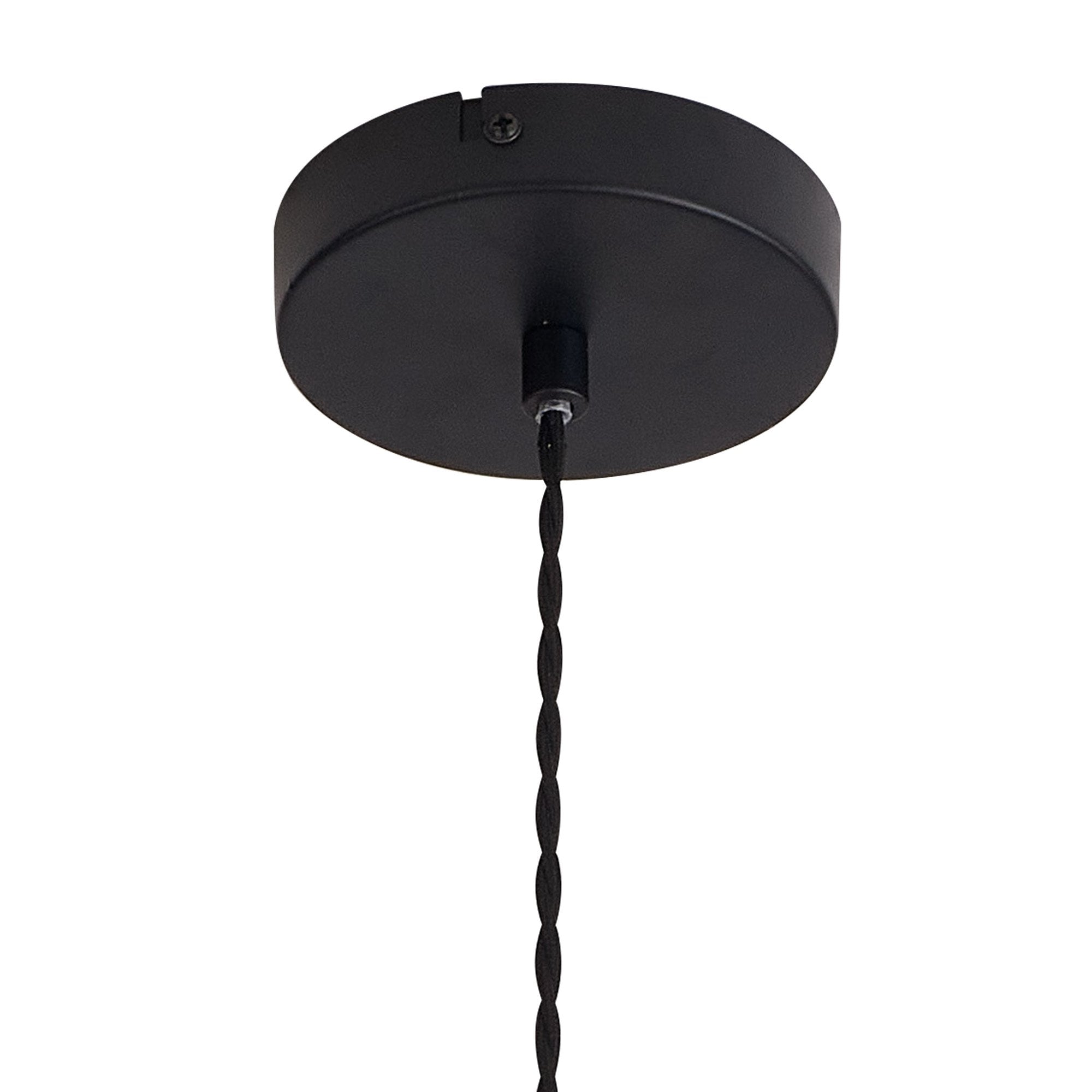 NLK09729 Olivia 1 Light Narrow Pendant Satin Black Smoke
