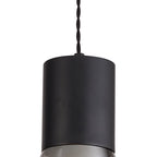NLK09729 Olivia 1 Light Narrow Pendant Satin Black Smoke