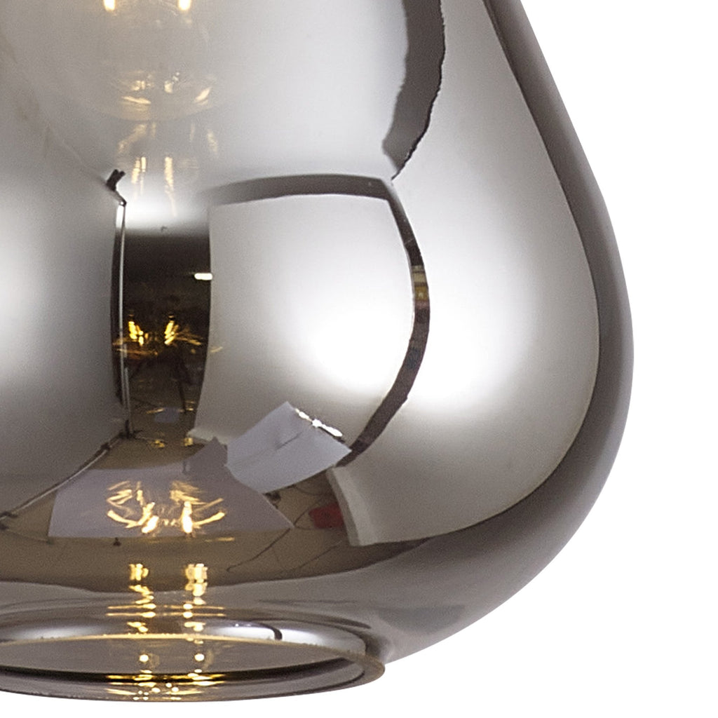 NLK09729 Olivia 1 Light Narrow Pendant Satin Black Smoke