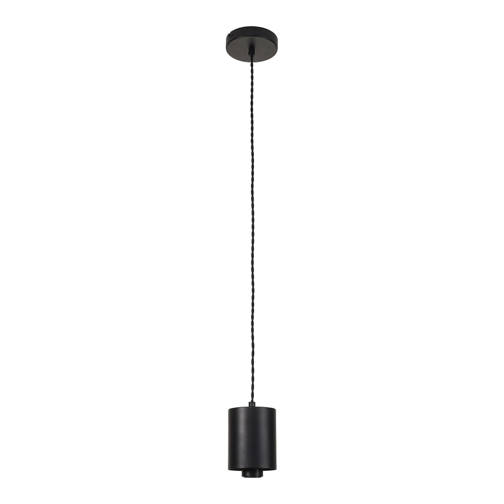 NLK09729 Olivia 1 Light Narrow Pendant Satin Black Smoke