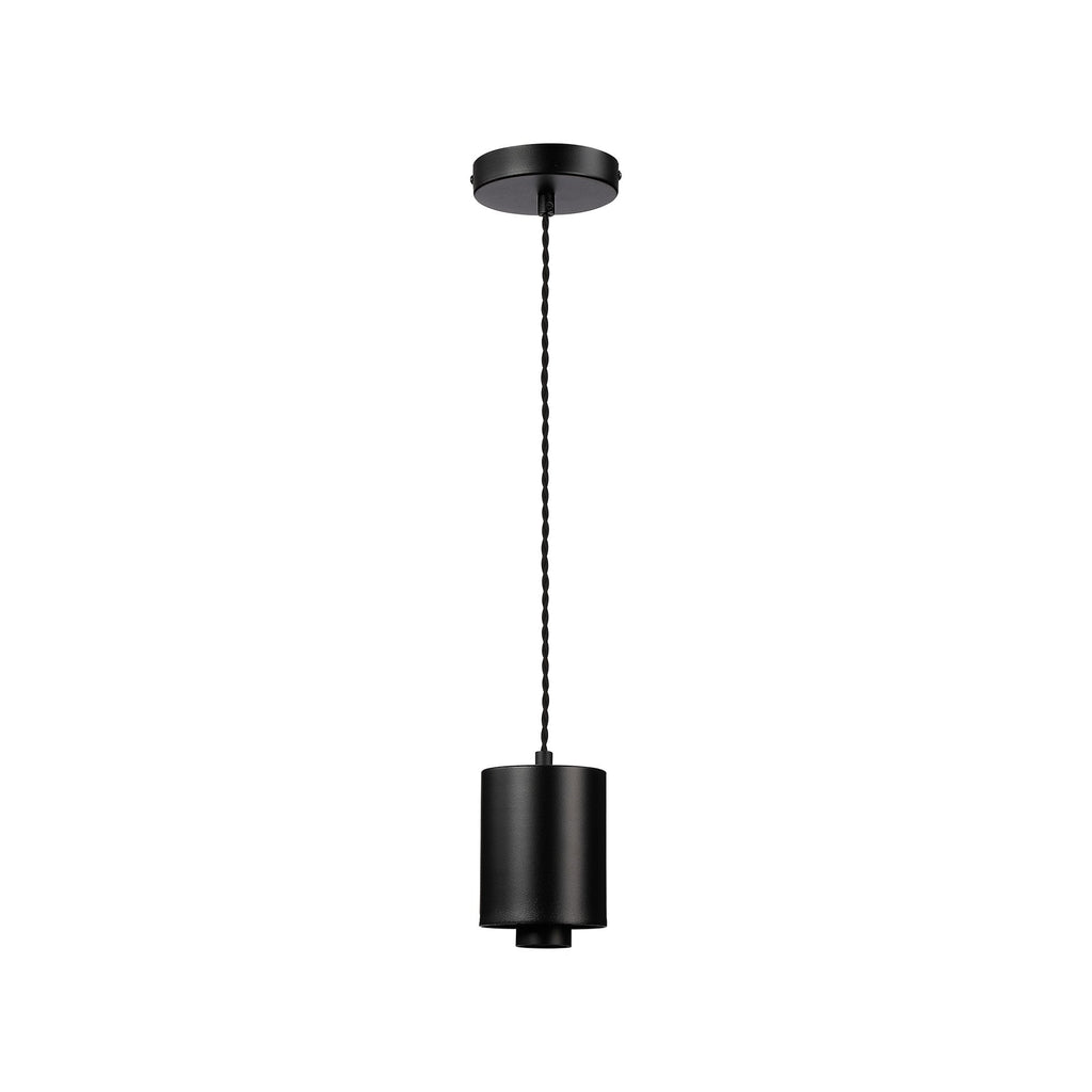 NLK09729 Olivia 1 Light Narrow Pendant Satin Black Smoke