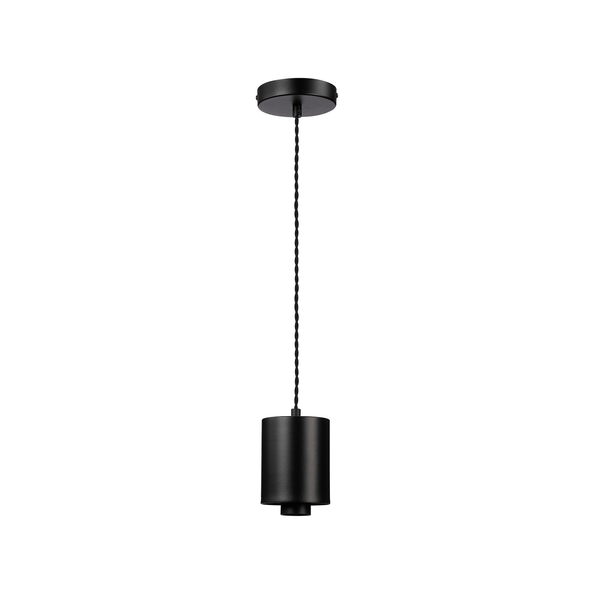 NLK09729 Olivia 1 Light Narrow Pendant Satin Black Smoke