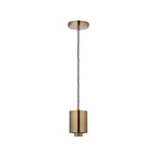 NLK10019 Olivia 1 Light Wide Pendant Antique Brass Black