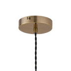 NLK10019 Olivia 1 Light Wide Pendant Antique Brass Black