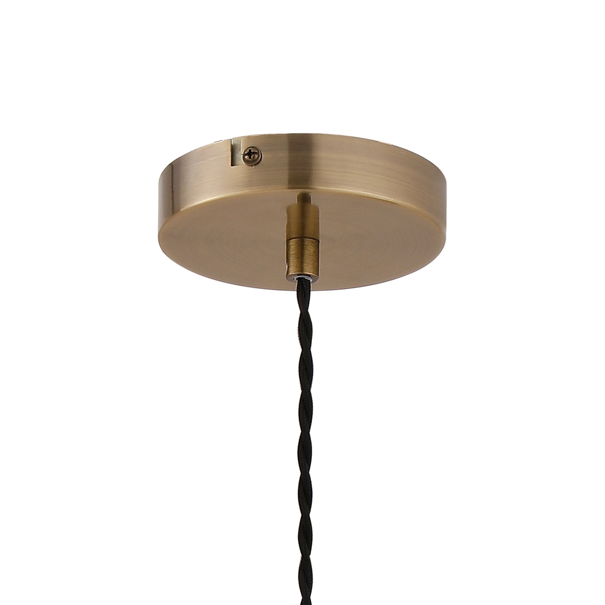 NLK10019 Olivia 1 Light Wide Pendant Antique Brass Black