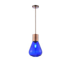 NLK10119 Olivia 1 Light Narrow Pendant Antique Copper Blue