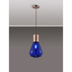 NLK10119 Olivia 1 Light Narrow Pendant Antique Copper Blue