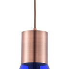 NLK10119 Olivia 1 Light Narrow Pendant Antique Copper Blue