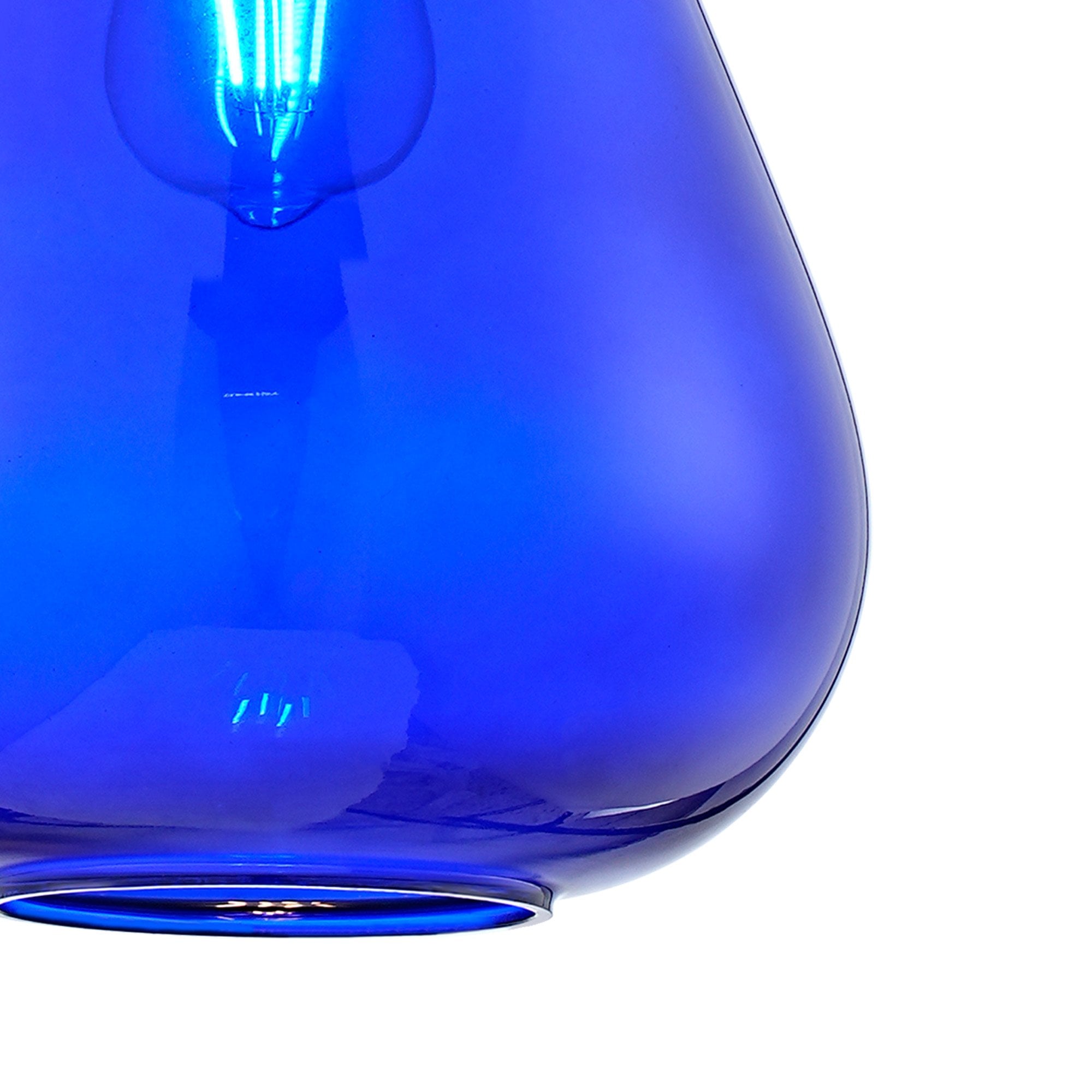NLK10119 Olivia 1 Light Narrow Pendant Antique Copper Blue