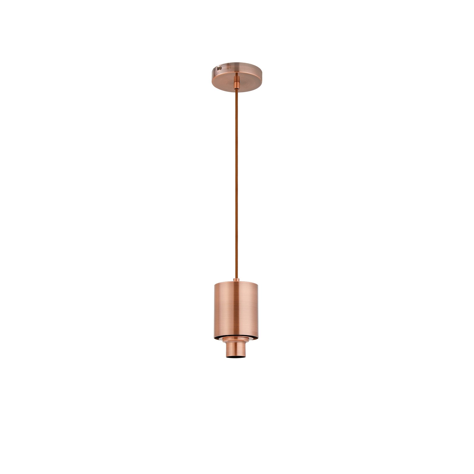 NLK10119 Olivia 1 Light Narrow Pendant Antique Copper Blue