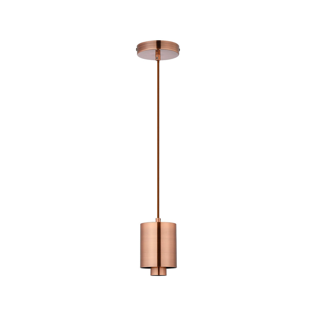 NLK10119 Olivia 1 Light Narrow Pendant Antique Copper Blue