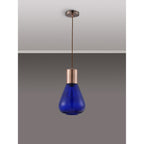 NLK10119 Olivia 1 Light Narrow Pendant Antique Copper Blue