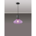 NLK10469 Olivia 1 Light Wide Pendant Pewter Lilac