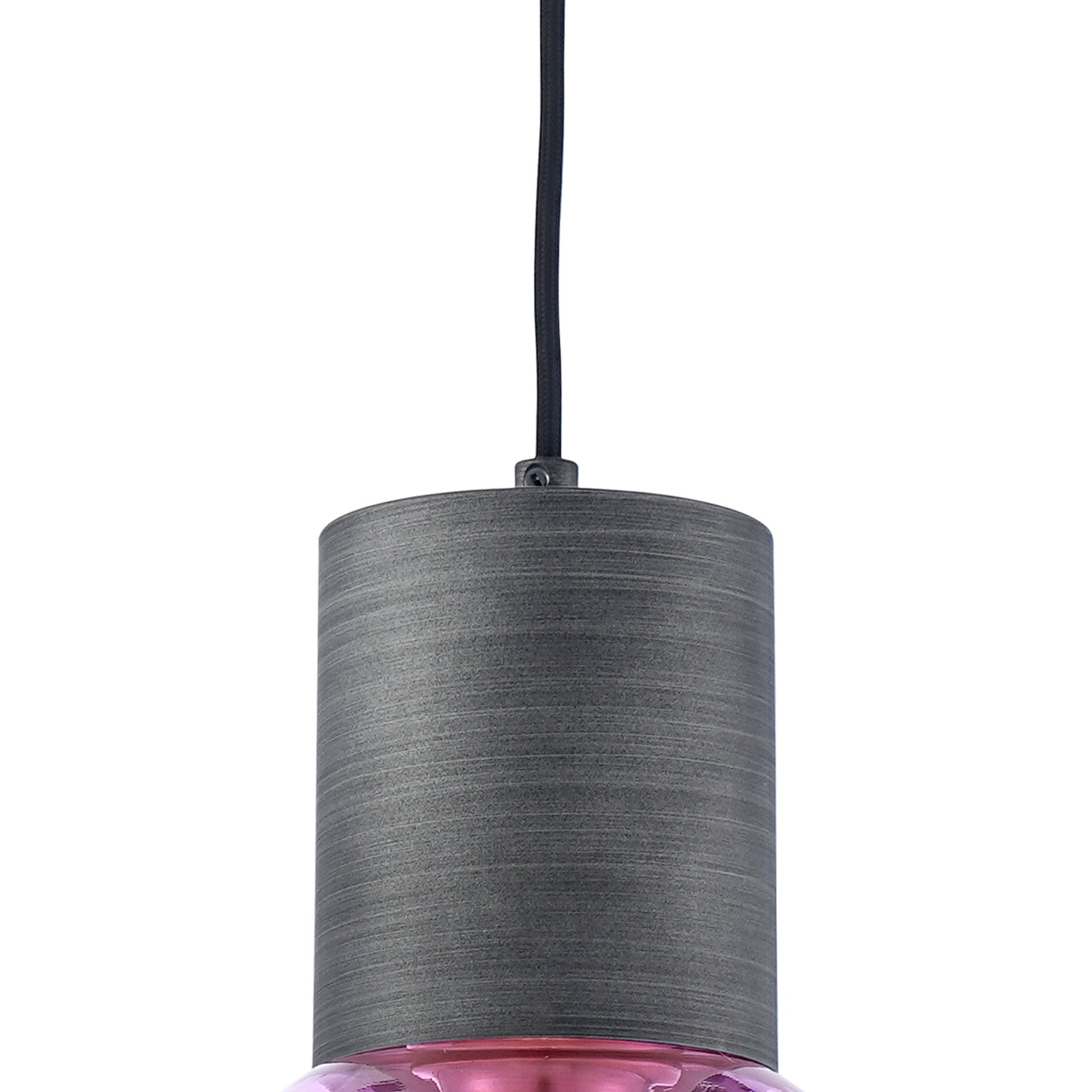 NLK10469 Olivia 1 Light Wide Pendant Pewter Lilac