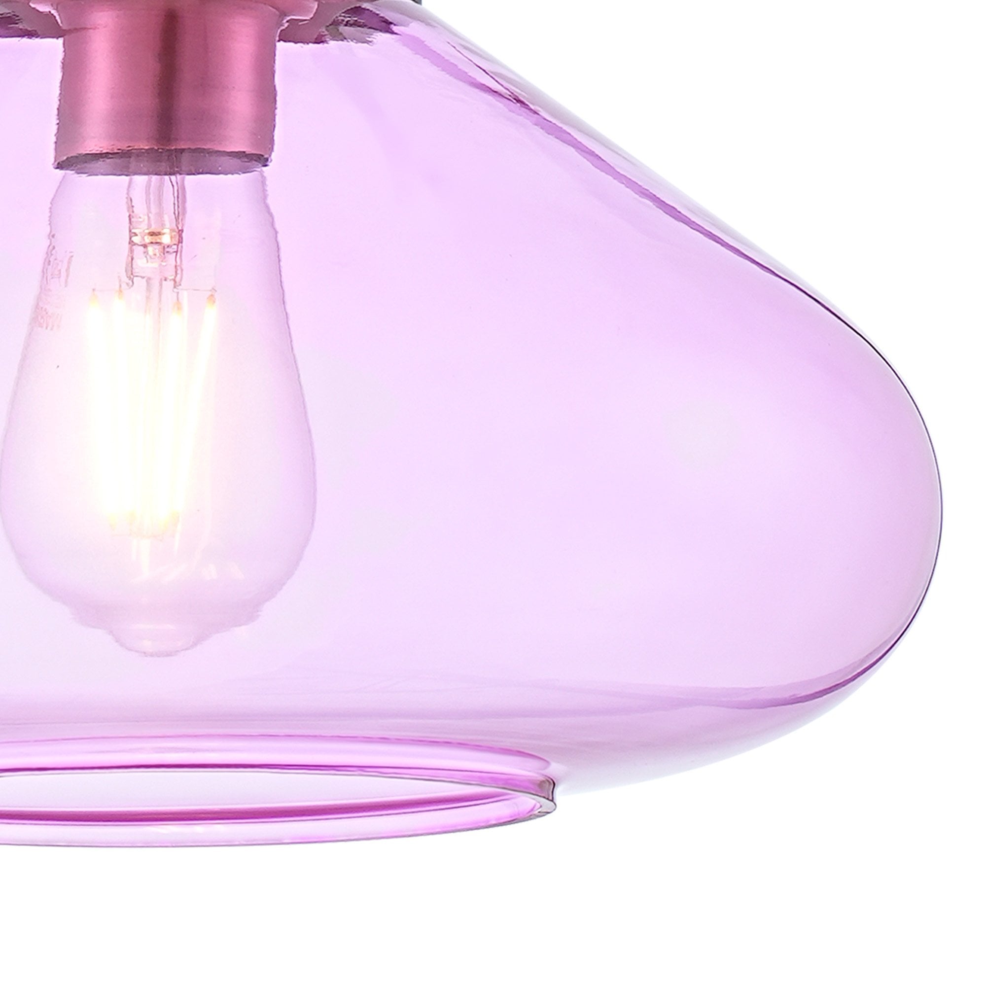 NLK10469 Olivia 1 Light Wide Pendant Pewter Lilac