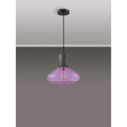 NLK10469 Olivia 1 Light Wide Pendant Pewter Lilac