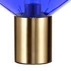 NLK10649 Olivia 1 Light Table Lamp Ancient Brass Blue