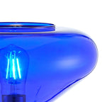 NLK10649 Olivia 1 Light Table Lamp Ancient Brass Blue