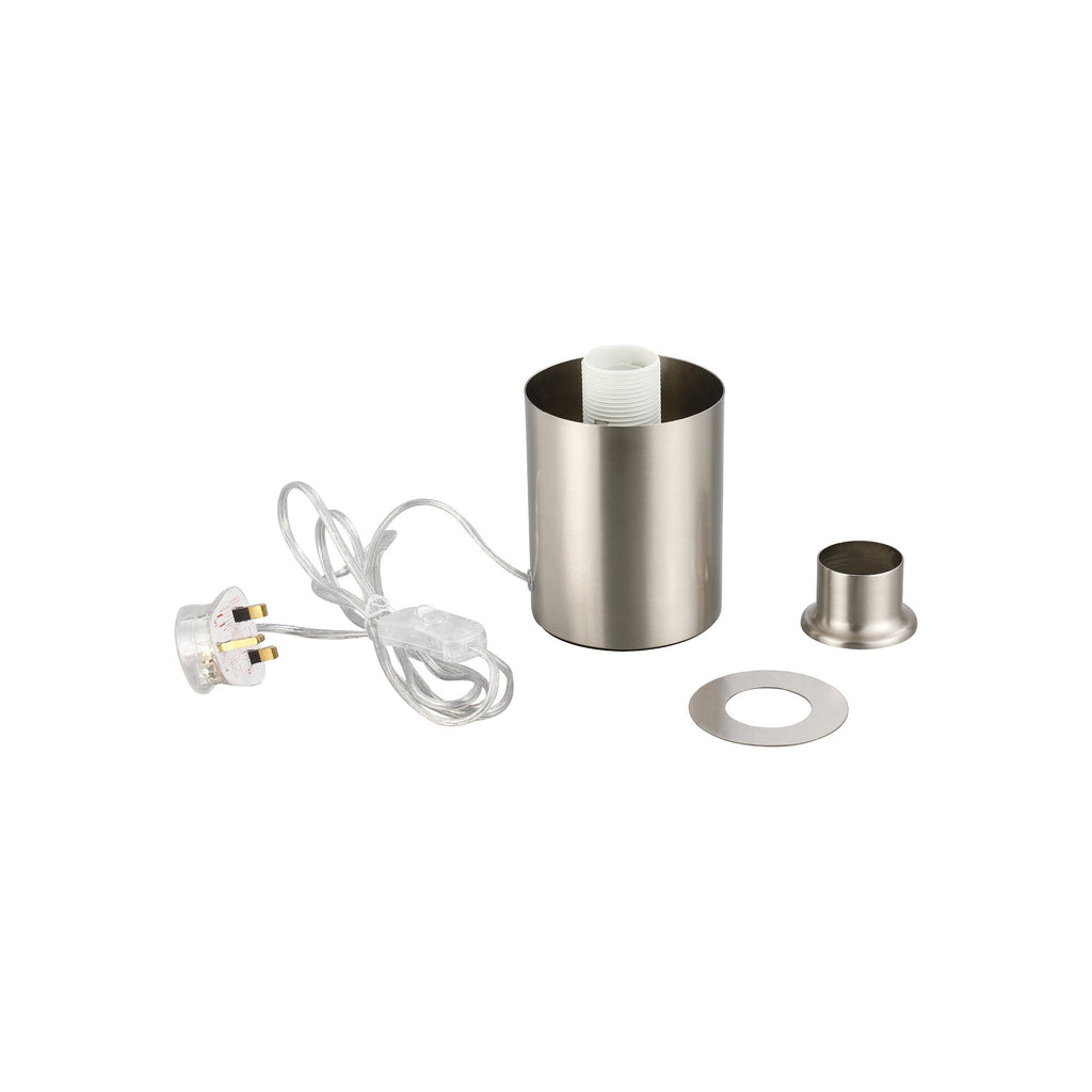 NLK10779 Olivia 1 Light Table Lamp Satin Nickel Lilac