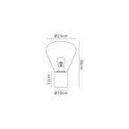 NLK11009 Olivia 1 Light Table Lamp Satin Black Smoke Plated