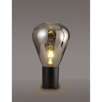 NLK11009 Olivia 1 Light Table Lamp Satin Black Smoke Plated