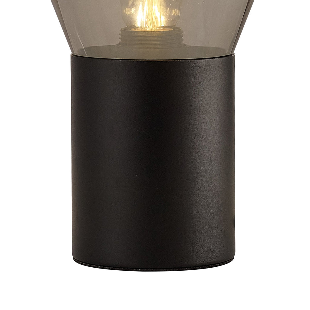 NLK11009 Olivia 1 Light Table Lamp Satin Black Smoke Plated