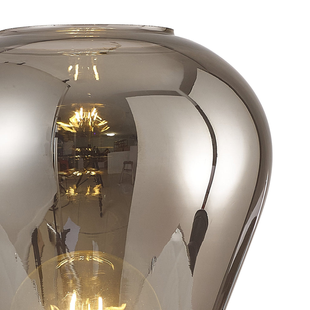NLK11009 Olivia 1 Light Table Lamp Satin Black Smoke Plated