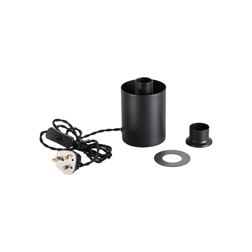 NLK11009 Olivia 1 Light Table Lamp Satin Black Smoke Plated