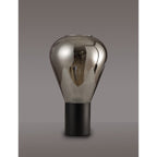 NLK11009 Olivia 1 Light Table Lamp Satin Black Smoke Plated
