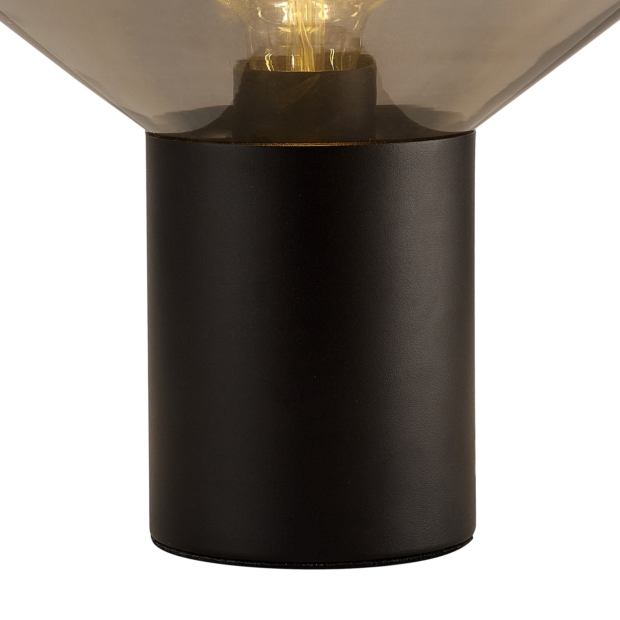 NLK11119 Olivia 1 Light Table Lamp Satin Black Smoke